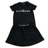 John Richmond Completo 2 Pezzi T-Shirt-Gonna Tinta Unita per Neonato RIP26043CJ NERO JOHN RICHMOND 