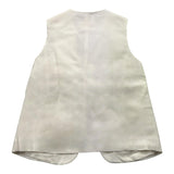 Dou Dou Gilet Tinta Unita Con Bottoni Bianco Per Bambina