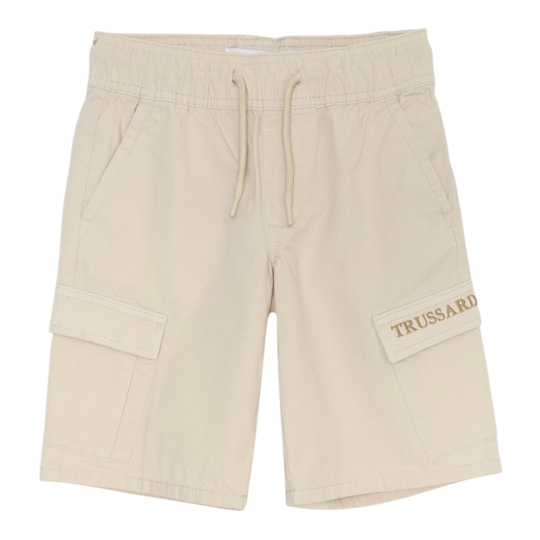 Trussardi Bermuda tinta unita con Tasconi Beige per Bambino TBP25082BEX BEIGE TRUSSARDI 