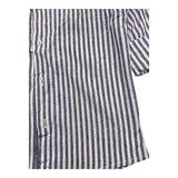 Over-D Camicia Tinta Unita con Fantasia A Righe Manica Lunga Bianco per Bambino