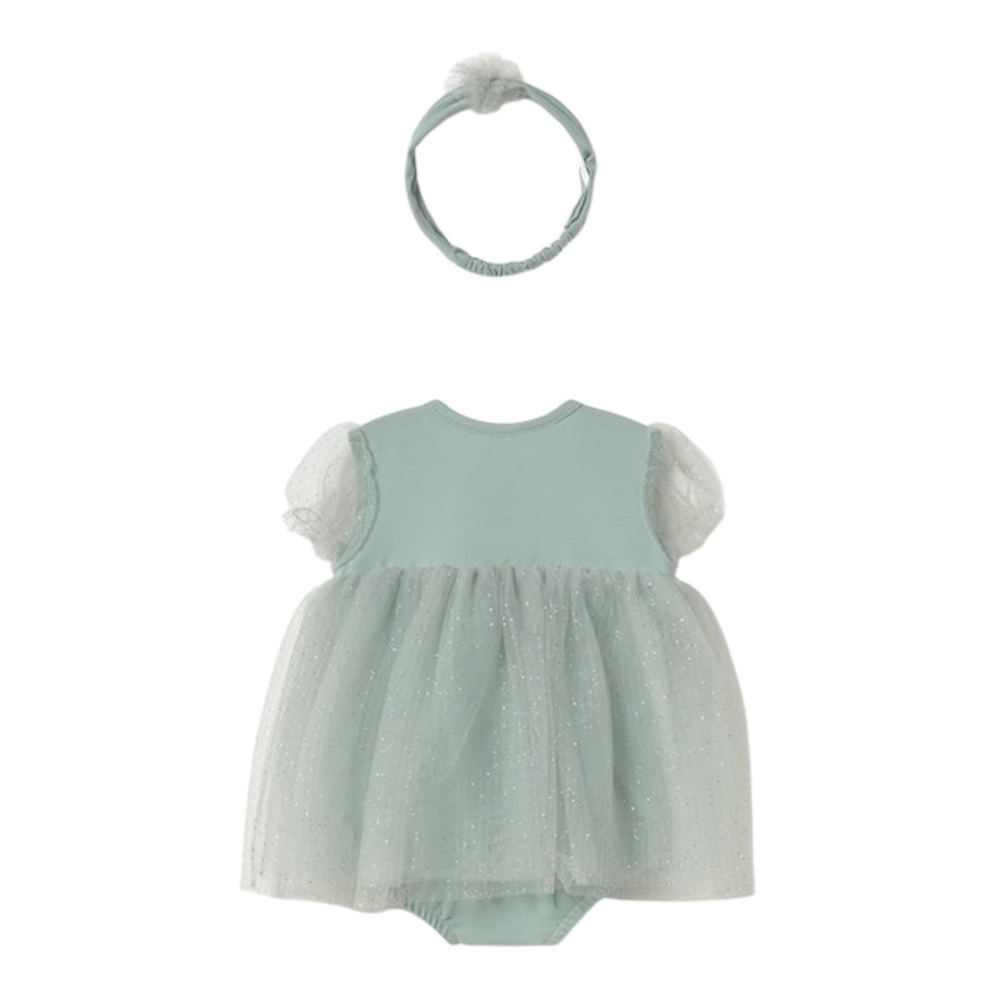 Mayoral Pagliaccetto Set-Fascia Tinta Unita per Neonata 1659 VERDE MAYORAL 