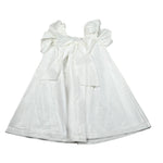 Lalalu' Abito Tinta Unita con Fantasia A Righe per Bambina VTL170PB PANNA LALALU' 