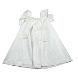 Lalalu' Abito Tinta Unita con Fantasia A Righe per Bambina VTL170PB PANNA LALALU' 