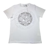 Butnot T-Shirt Girocollo Tinta Unita Con Stampa Bianco Per Bambino
