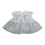 abito tinta unita con fantasia a righe LBG6320 AZZURRO LE BEBE' 