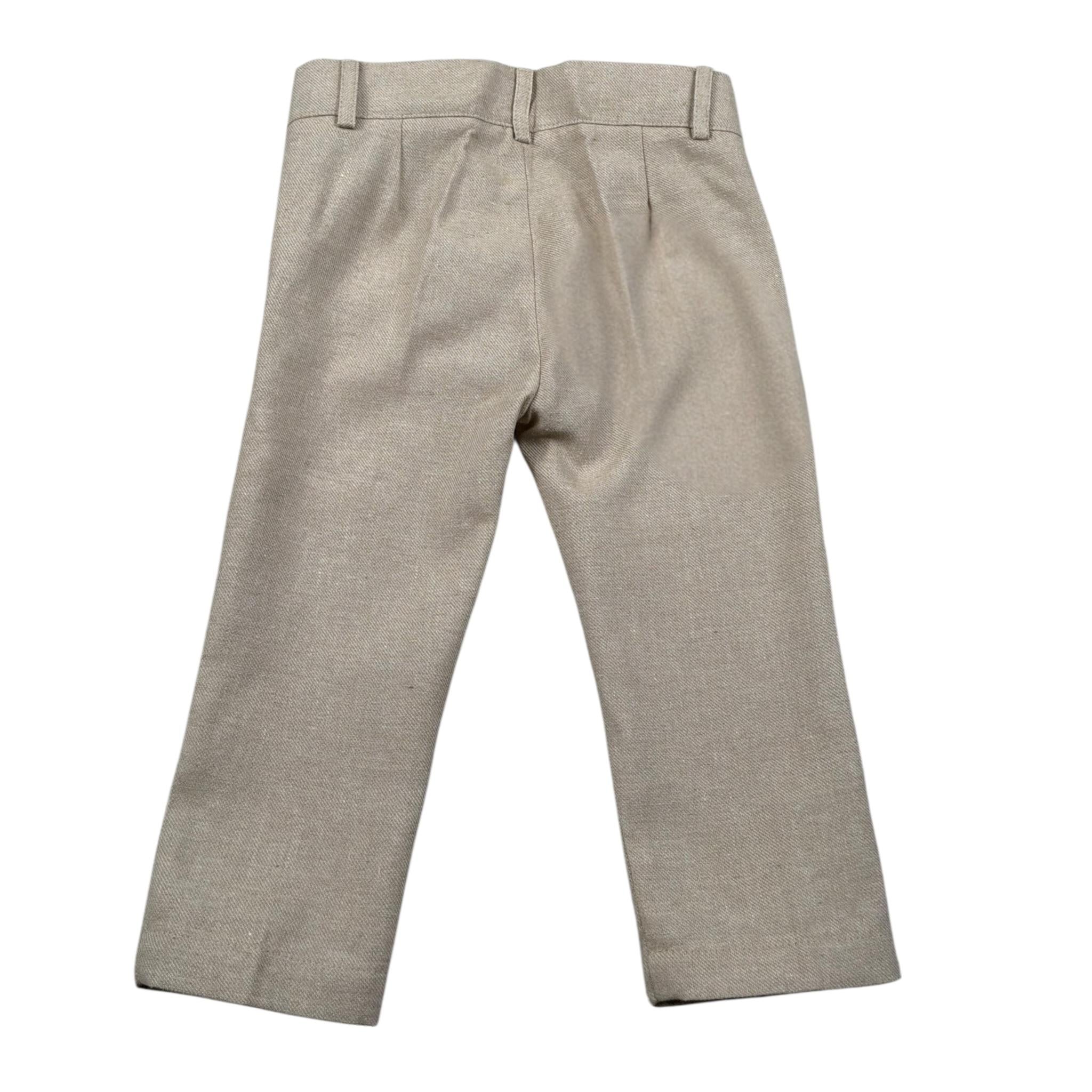 Pure Firenze Pantalone Tinta Unita con Girovita Regolabile per Neonato PC03261 BEIGE PURE FIRENZE 