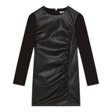 PATRIZIA PEPE abito manica lunga tinta unita in ecopelle Nero per Bambina 7A0508 NERO PATRIZIA PEPE 