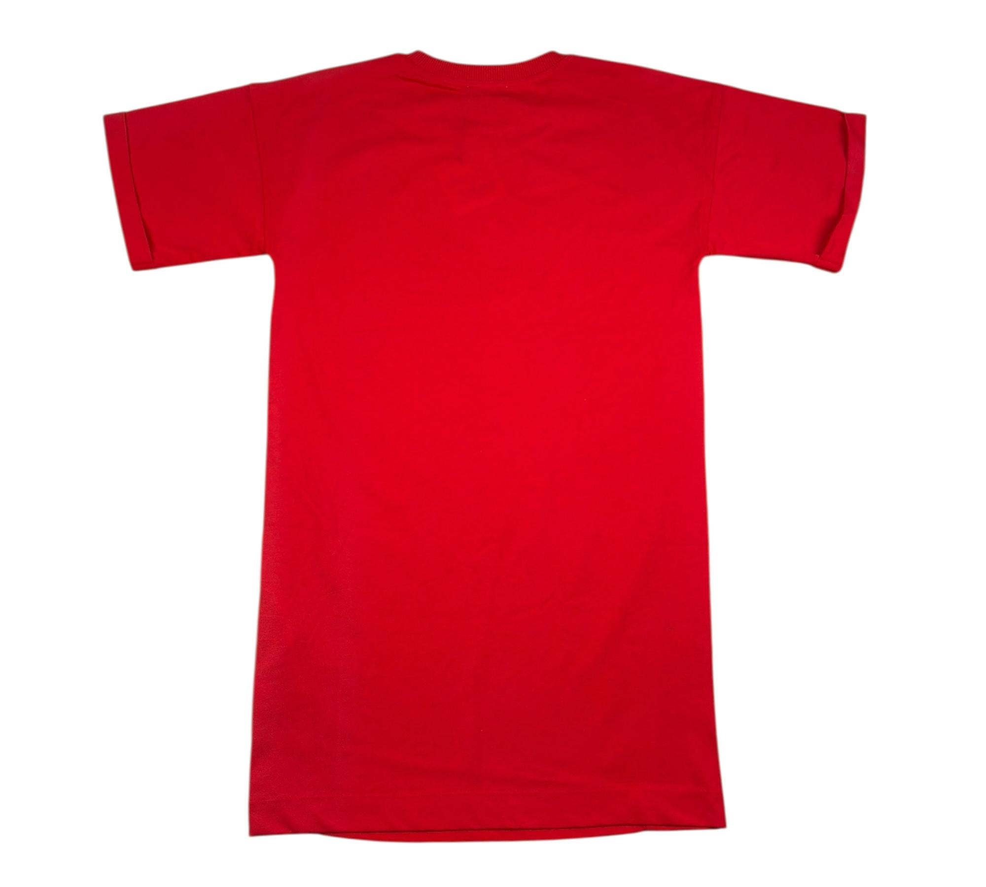 Moschino Abito Mezza Manica Tinta Unita con Stampa per Bambina HDV0HT ROSSO MOSCHINO 