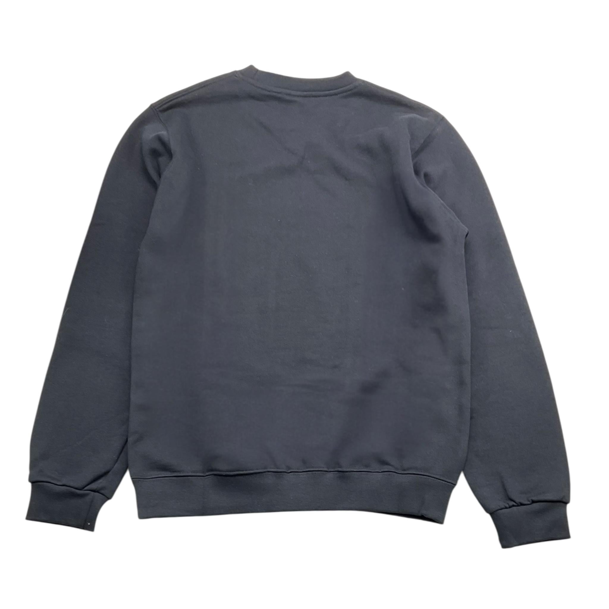 DISCLAIMER felpa chiusa girocollo tinta unita con logo Nero per Bambino 24IDK58220X NERO DISCLAIMER 