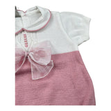 Marlu' Pagliaccetto Bicolore Mezza Manica per Neonata EB2323 BIANCO/ROSA MARLU' 