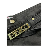 PINKO short tinta unita con cintura logo Nero per Bambina F4PIJGST002X NERO PINKO 