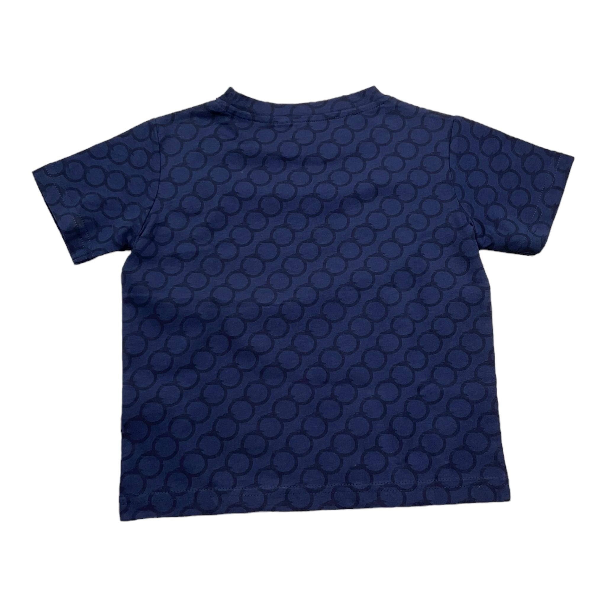 Trussardi T-Shirt Girocollo Tinta Unita con Stampa per Neonato TBP23014TS BLU TRUSSARDI 
