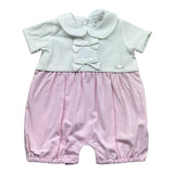 Le Bebe Pagliaccetto Mezza Manica Bicolore per Neonata LBG6300 BIANCO/ROSA LE BEBE 