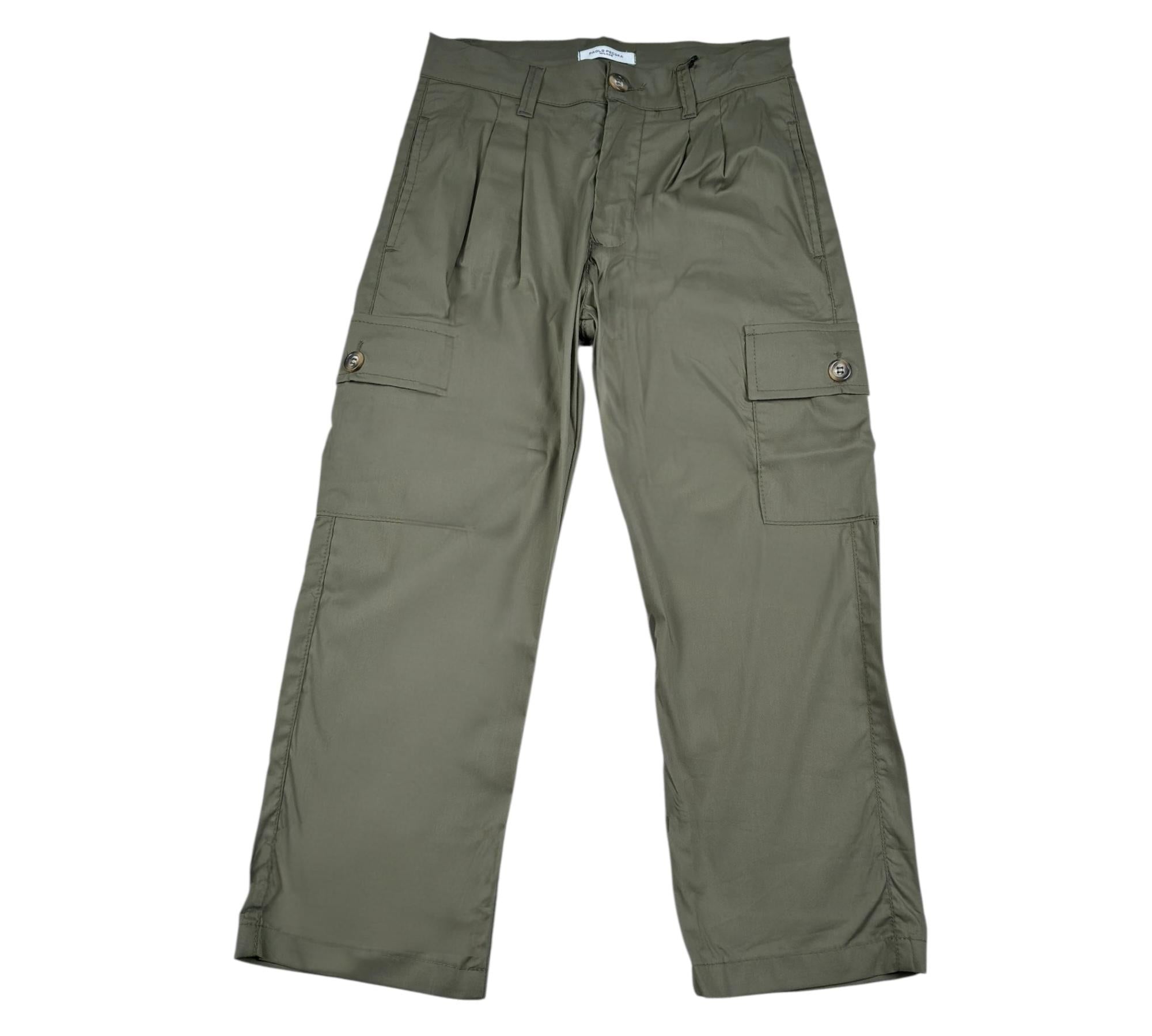 Paolo Pecora Pantalone Tinta Unita con Girovita Regolabile per Bambino PP4316 VERDE PAOLO PECORA 