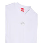 Diesel Felpa Chiusa Girocollo Tinta Unita con Logo per Bambina J01826X BIANCO DIESEL 