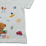 J.O. Milano T-Shirt Girocollo Tinta Unita con Stampe per Neonato 576D1 PANNA J.O. MILANO 