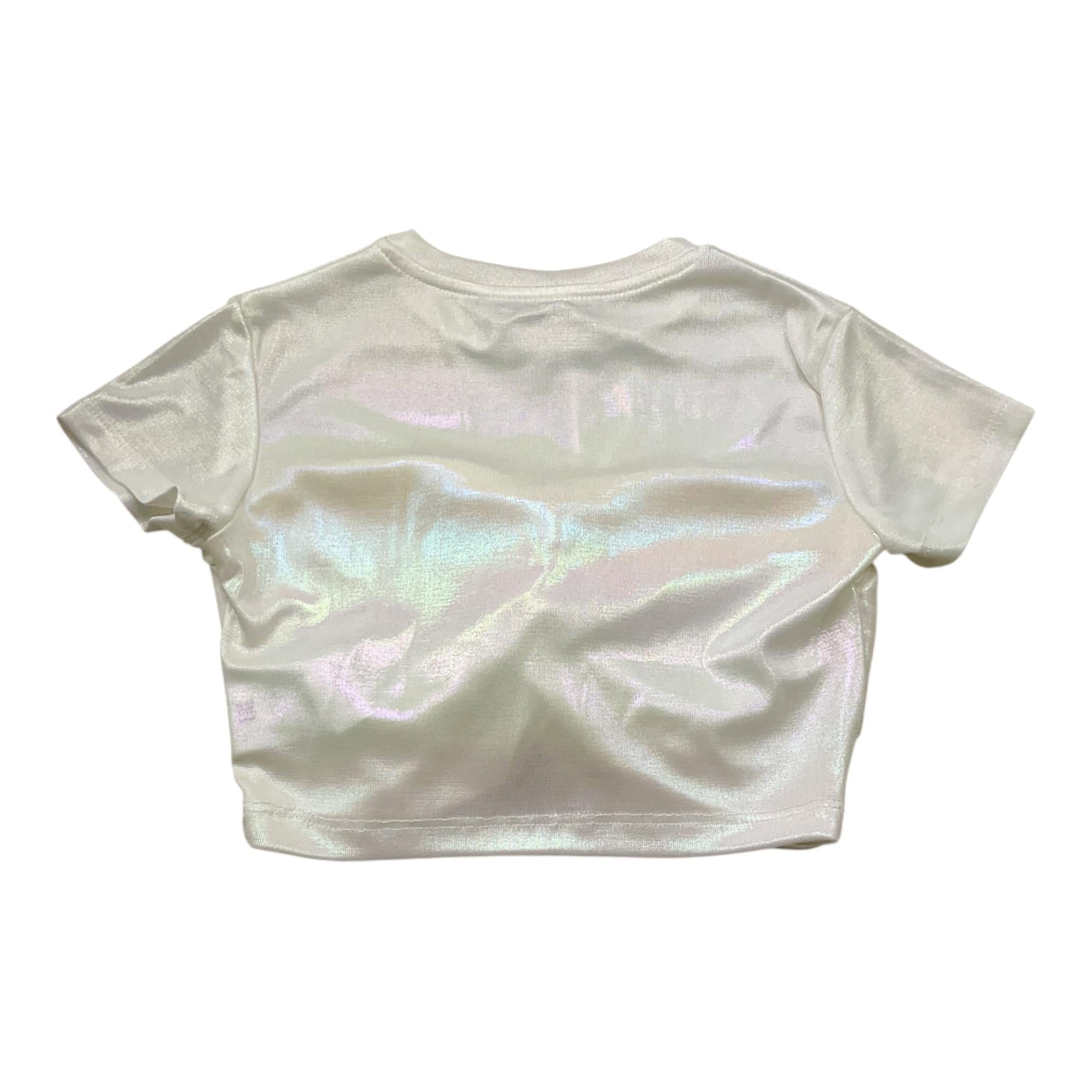 Lu Lu By Miss Grant T-Shirt Tinta Unita Girocollo per Bambina LL3593 BIANCO LU LU BY MISS GRANT 