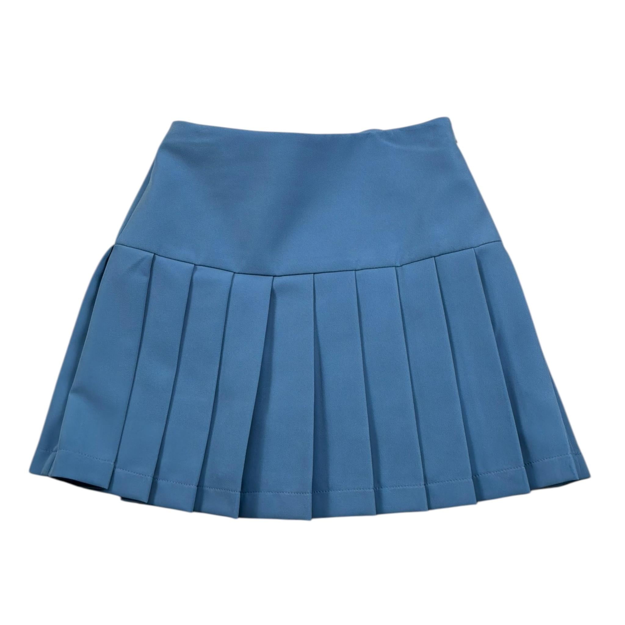 Hinnominate Gonna Tinta Unita con Logo per Bambina 3646G00224 BLU HINNOMINATE 