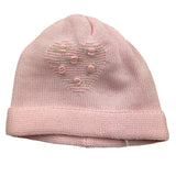 BABY LORD cappello tinta unita con ricami Rosa per Neonata 611 ROSA BABY LORD 