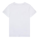Juicy Couture T-Shirt Girocollo Tinta Unita Cn Stampa In Contrasto Bianco per Bambina