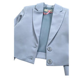 Vicolo Giacca Tinta Unita Crop per Bambina 3145JY00084 CELESTE VICOLO 