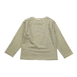 Babe & Tess Shirt Girocollo Tinta Unita con Fantasia A Righe per Bambino 09518160 VERDE BABE & TESS 