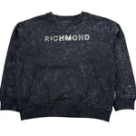 John Richmond Felpa Chiusa Girocollo Tinta Unita con Stampa per Bambino RBP26157FE NERO JOHN RICHMOND 