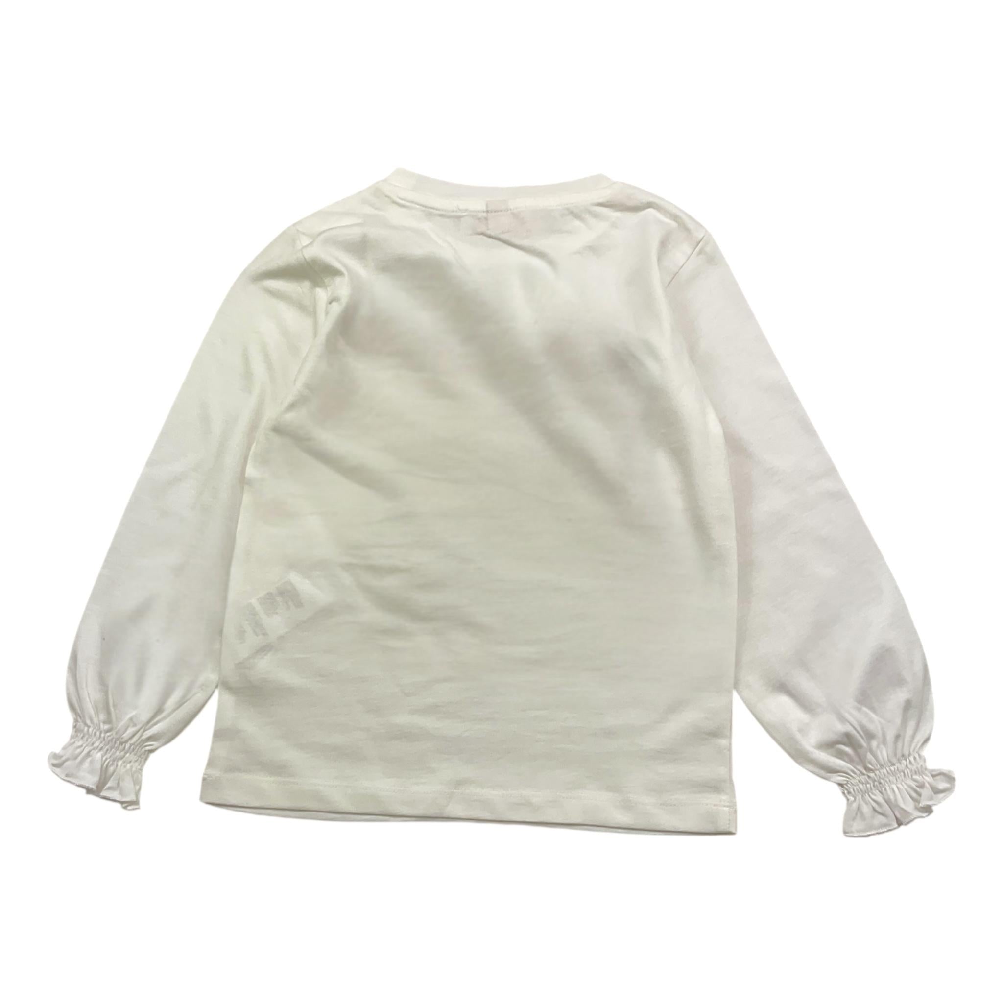 PLEASE maglia girocollo tinta unita con stampa Bianco per Neonata ML0530G65 BIANCO PLEASE 