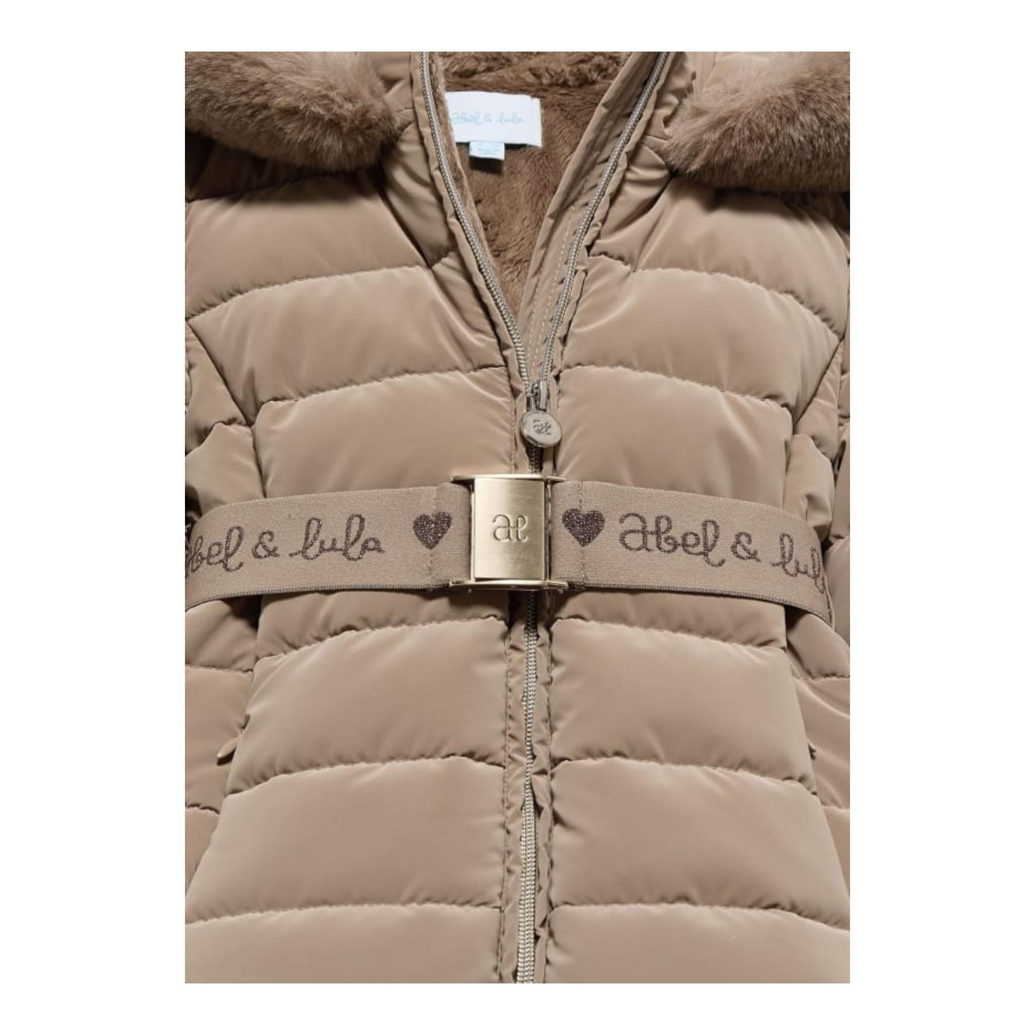 ABEL & LULA giubbino tinta unita con zip e cappuccio Cammello per Bambina 5839X CAMMELLO ABEL & LULA 
