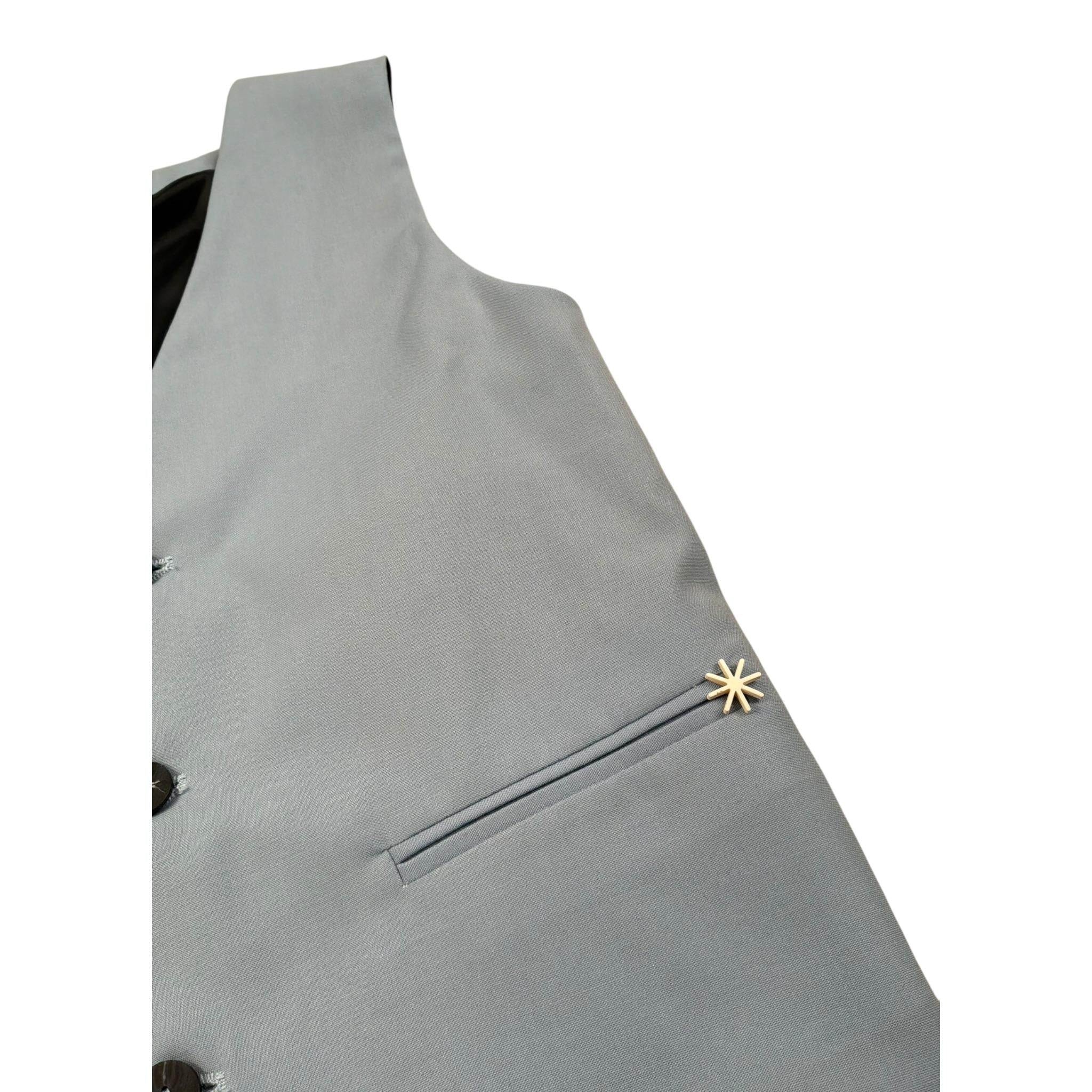 Manuel Ritz Gilet tinta unita con Bottoni Azzurro per Bambino MR2892 AZZURRO MANUEL RITZ 