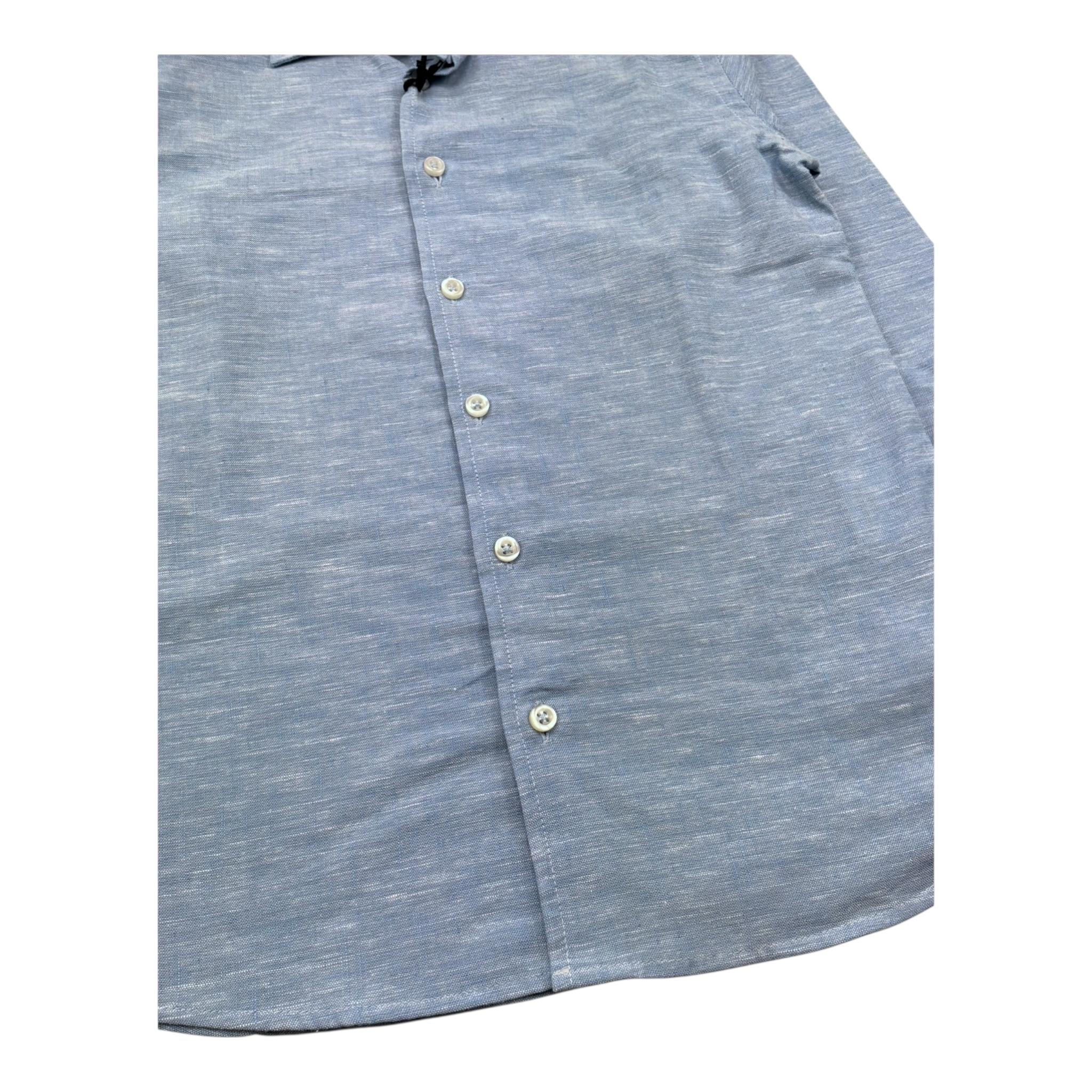 Emanuel Pris Camicia Manica Lunga Tinta Unita per Bambino ECM4169R AZZURRO EMANUEL PRIS 