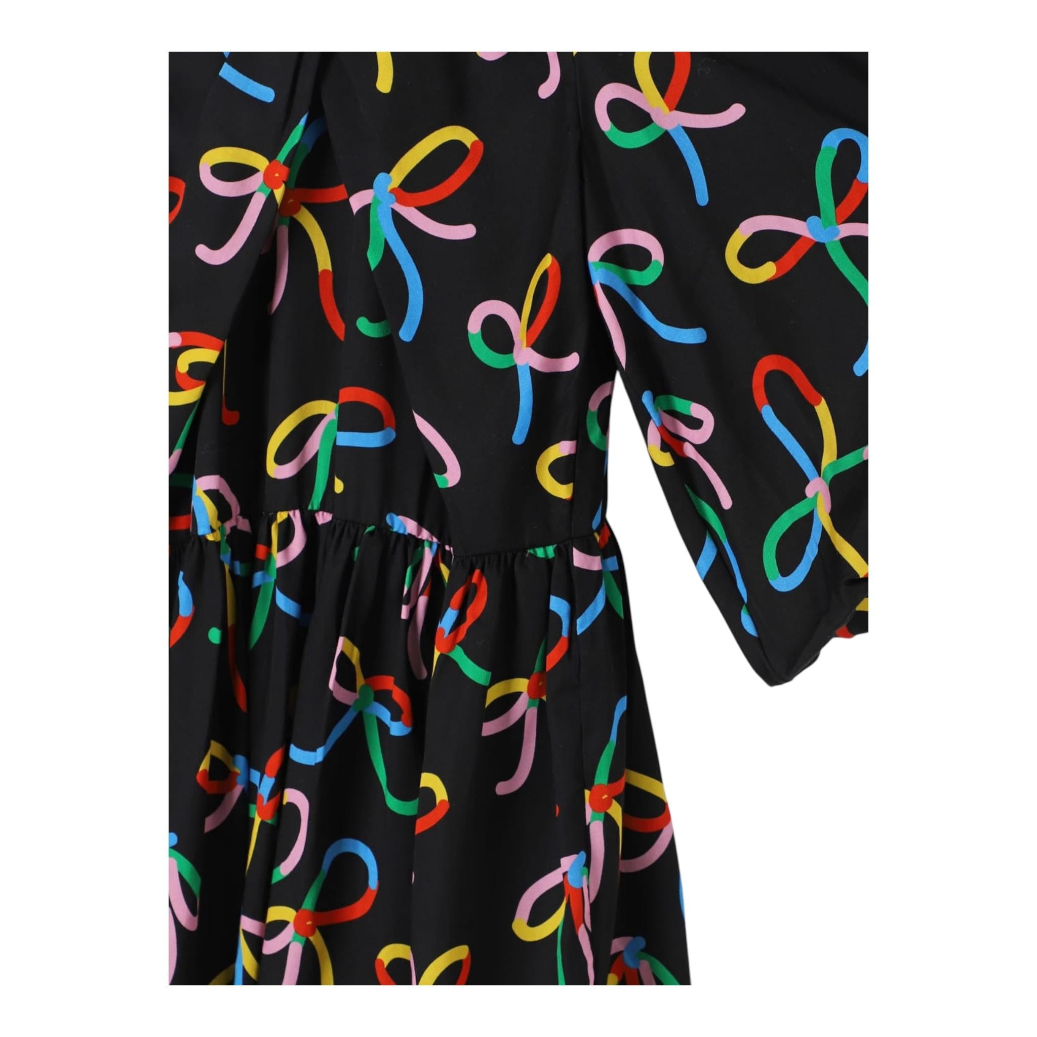 STELLA McCARTNEY abito tinta unita con fantasia Nero per Bambina TV1F93 NERO STELLA McCARTNEY 