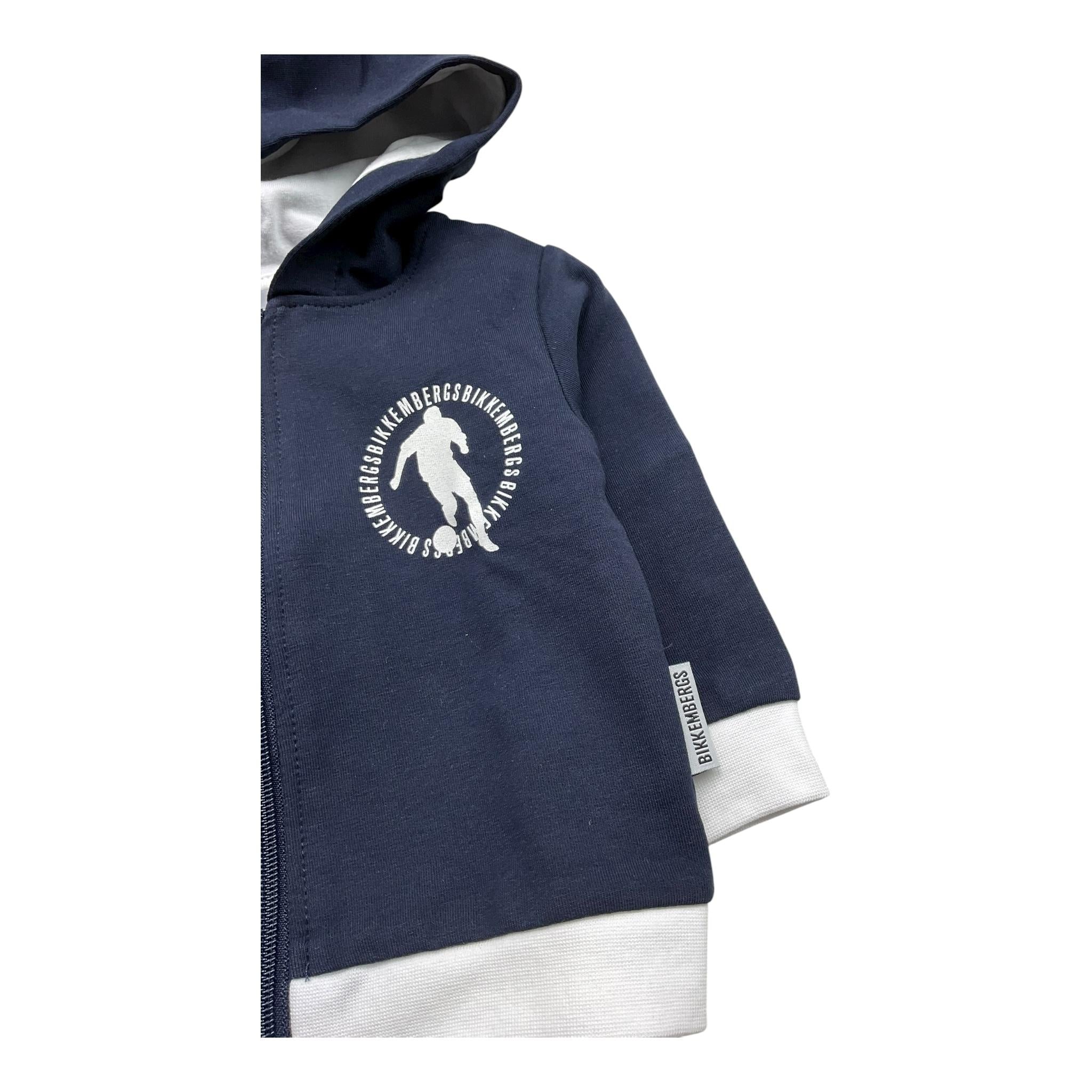 Bikkembergs Felpa con Zip E Cappuccio Tinta Unita per Neonato BK1759 BLU BiKKEMBERGS 