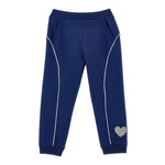 Monnalisa Pantalone Tinta Unita con Stampa Cuore per Bambina 19E405 BLU MONNALISA 