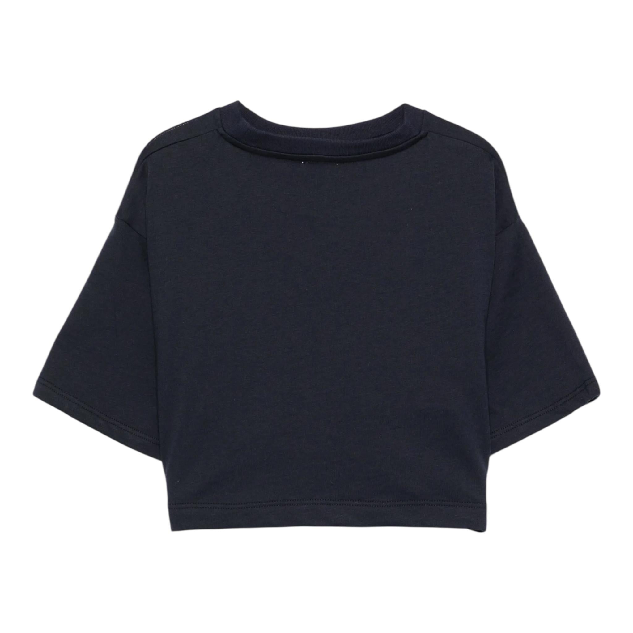 Il Gufo T-Shirt Girocollo Tinta Unita con Stampa per Bambina P25TS477MF001 BLU IL GUFO 