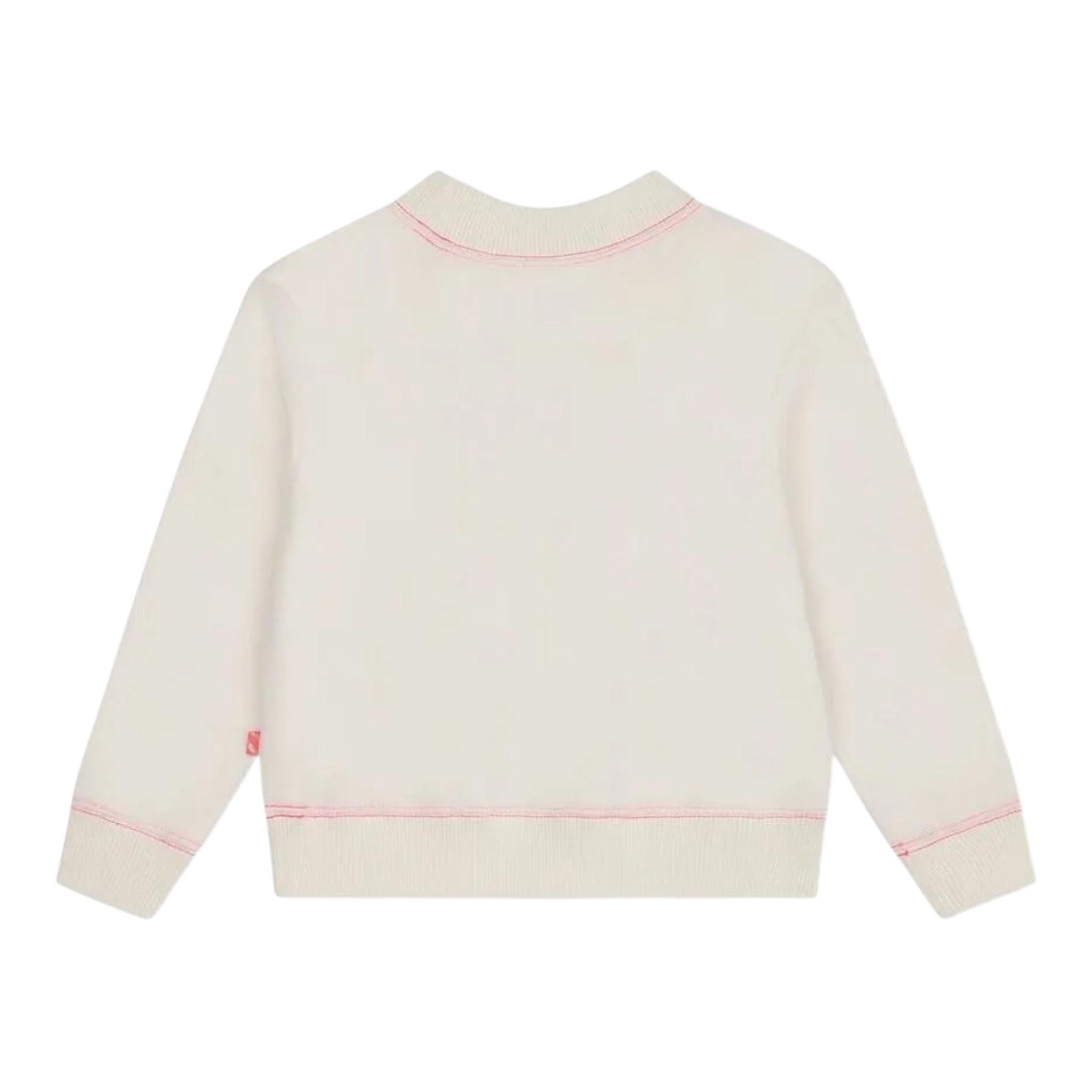 BillIEBLUSH maglia girocollo tinta unita con stampa glitterata Panna per Bambina U20471JX PANNA BillIEBLUSH 