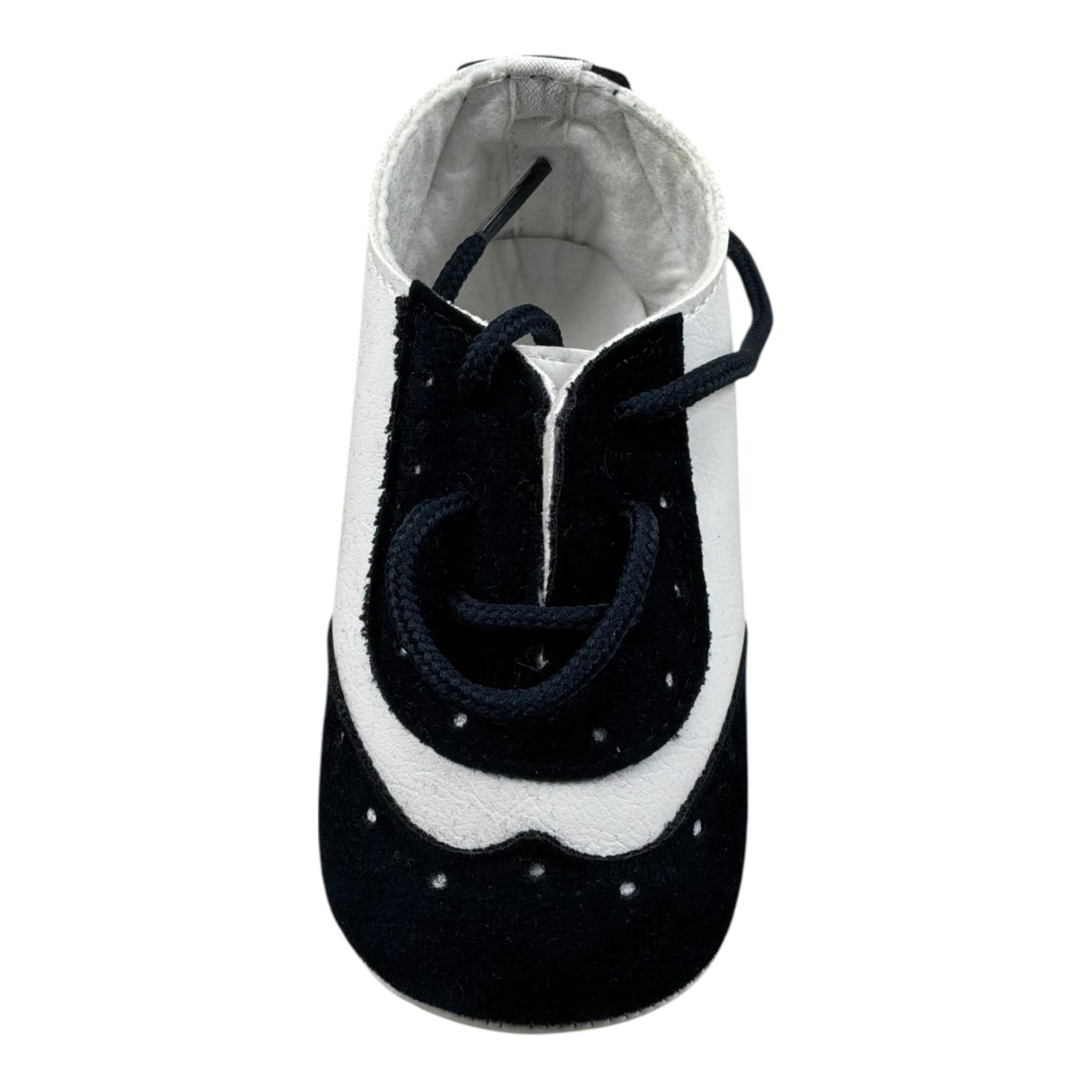 Le Bebe Mocassino Bicolore con Lacci per Neonato LBB0530 BIANCO/BLU LE BEBE 