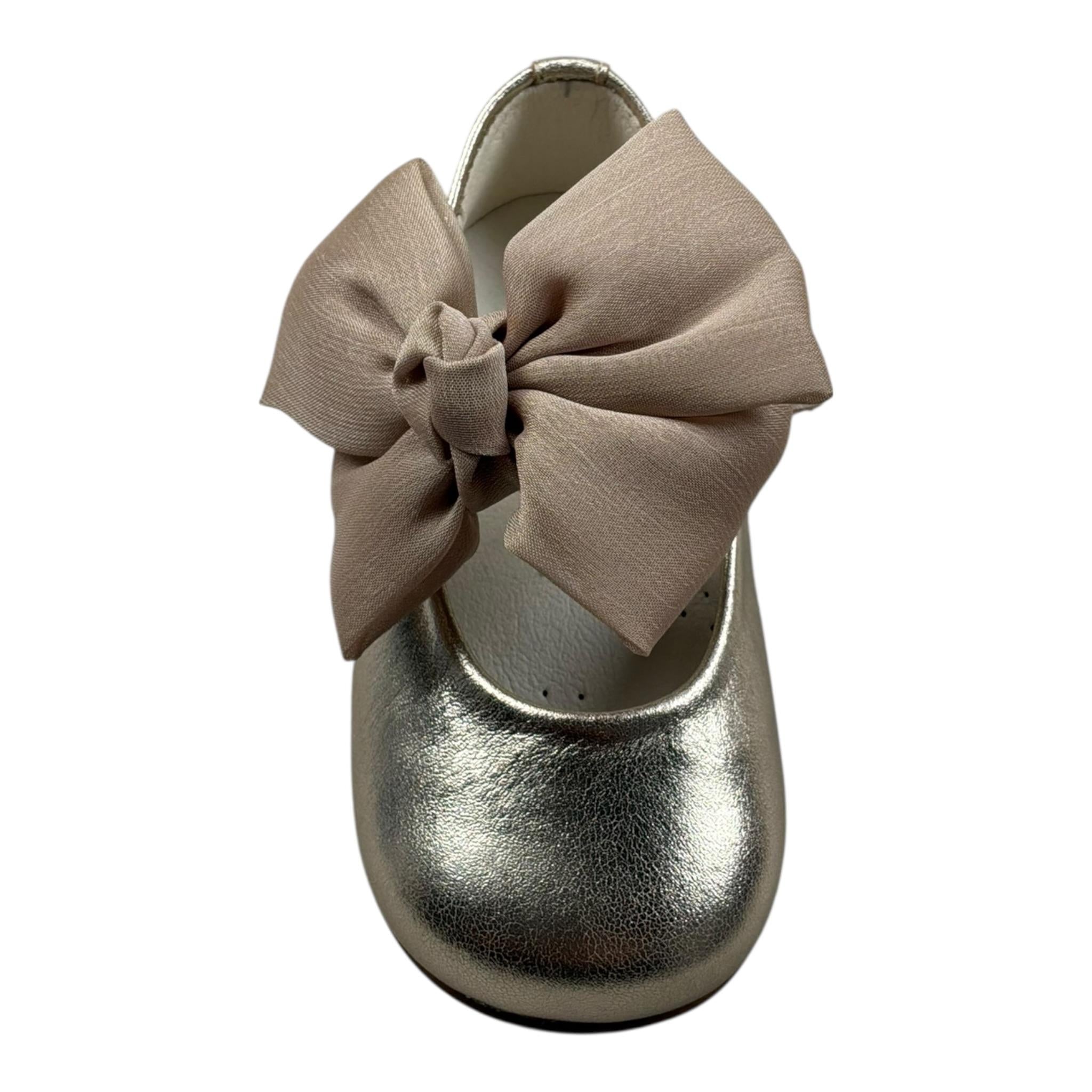 Andanines Ballerina Tinta Unita con Fiocco per Neonata 221128 ORO ANDANINES 