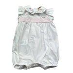 Le Bebe Pagliaccetto Mezza Manica Tinta Unita per Neonata LBG6225 BIANCO LE BEBE 