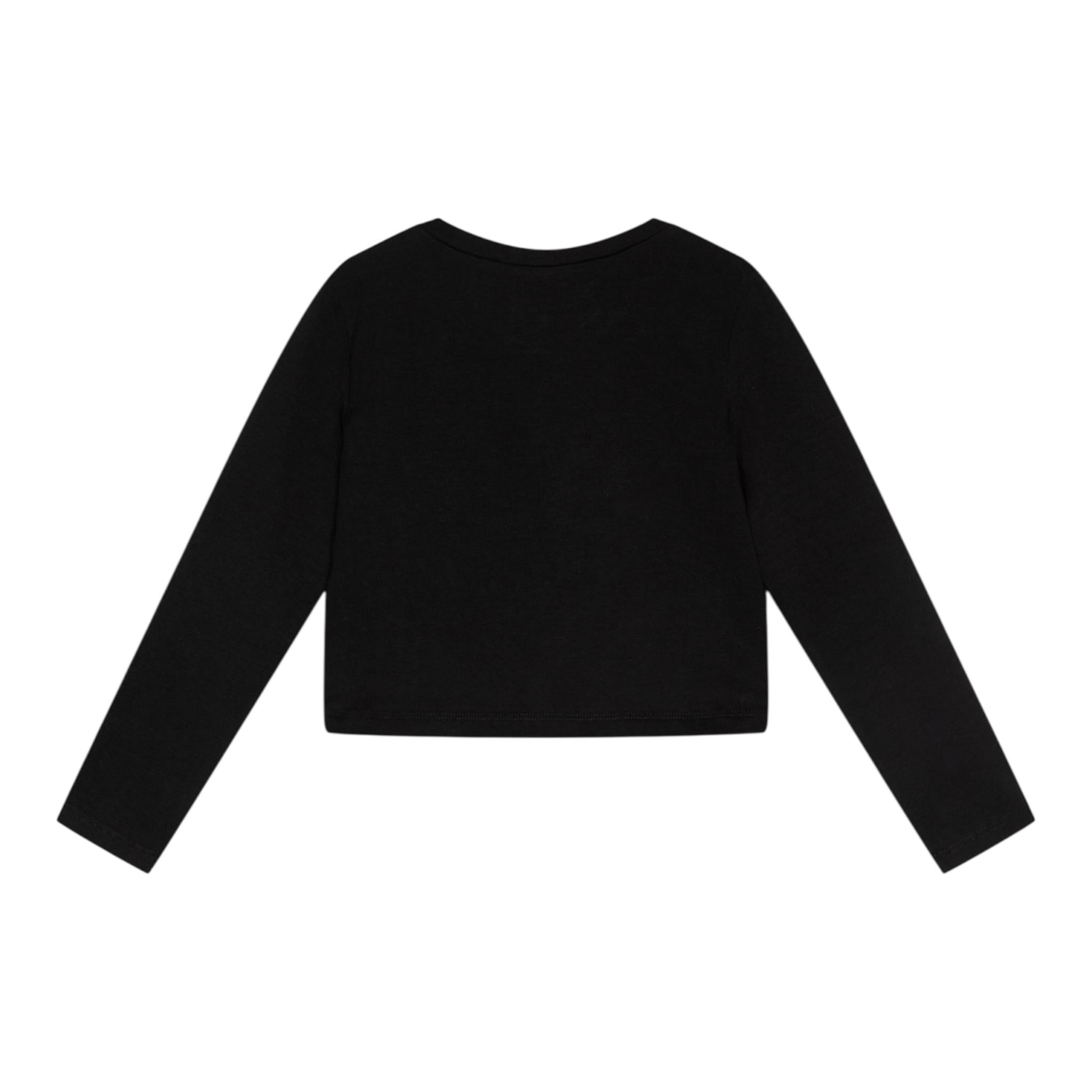 TWINSET shirt girocollo tinta unita con stampa Nero per Bambina 242GJ2032XXXXXX NERO TWINSET 