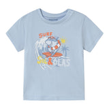 Mayoral T-Shirt Girocollo Tinta Unita con Stampa per Neonato 1065 AZZURRO MAYORAL 