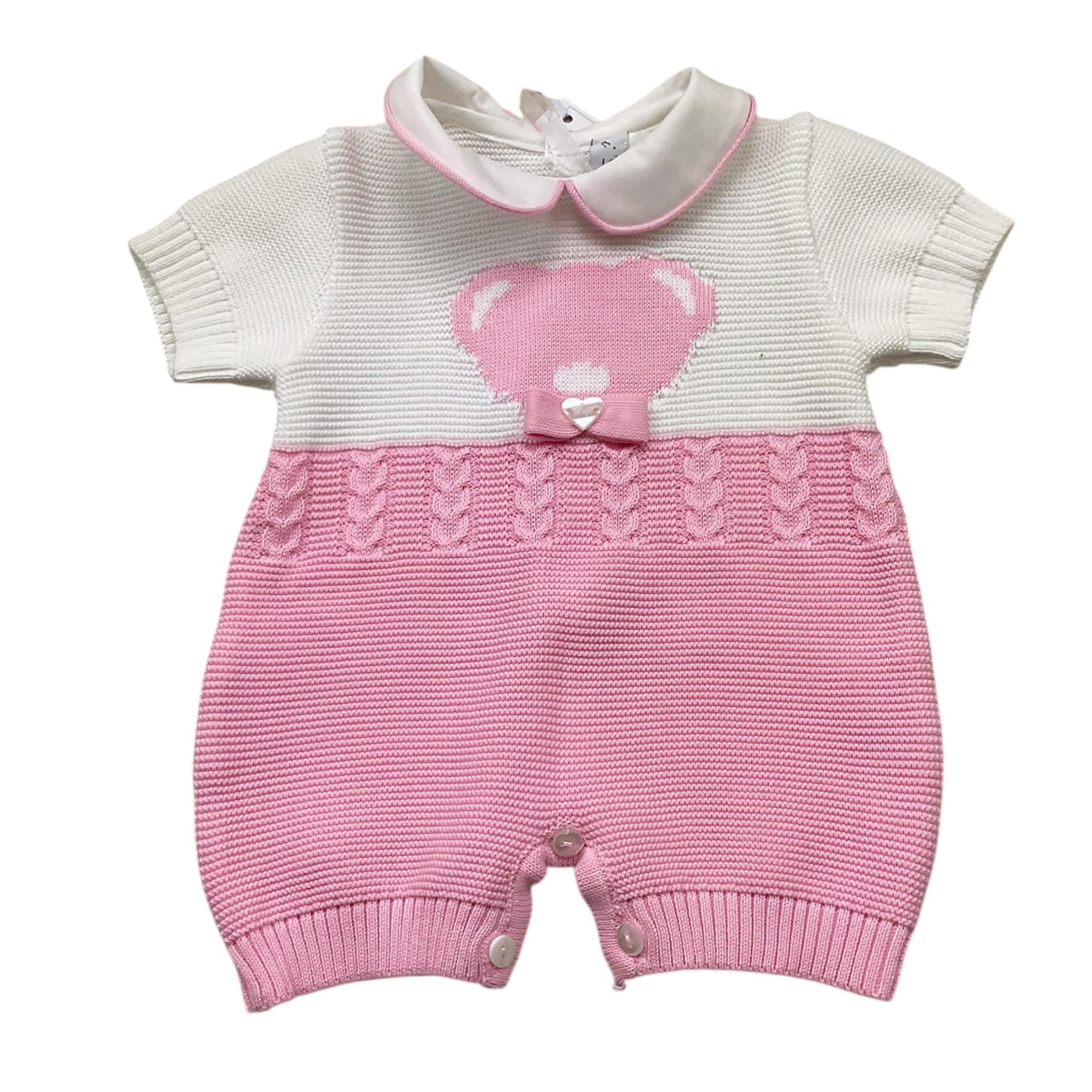 I Delfi Pagliaccetto Bicolore con Logo per Neonata 25P5028 BIANCO/ROSA I DELFI 