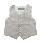 La Stupenderia Gilet Tinta Unita con Bottoni per Bambino CJGL91 BEIGE LA STUPENDERIA 