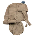 MAC ILUSIO'N completo 3 pezzi maglia-cappello-culotte Beige per Neonato 9425X BEIGE MAC ILUSIO'N 