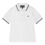 Emporio Armani Polo Mezza Manica Tinta Unita con Logo per Bambino 8N4F30 BIANCO EMPORIO ARMANI 