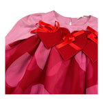 MISS GRANT abito manica lunga bicolore stampa fantasia cuori Rosa/rosso per Bambina MG1119 ROSA/ROSSO MISS GRANT 