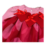 MISS GRANT abito manica lunga bicolore stampa fantasia cuori Rosa/rosso per Bambina MG1119 ROSA/ROSSO MISS GRANT 
