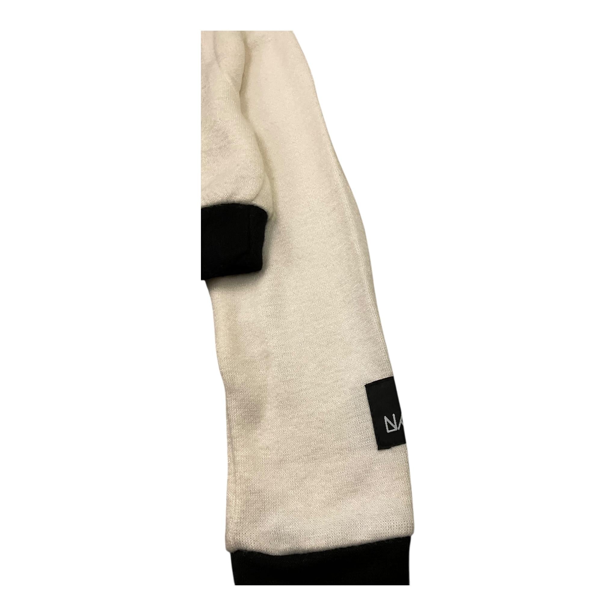 NAICE maglia tinta unita modello crop con profili in contrasto Panna per Bambina 23766 PANNA NAICE 