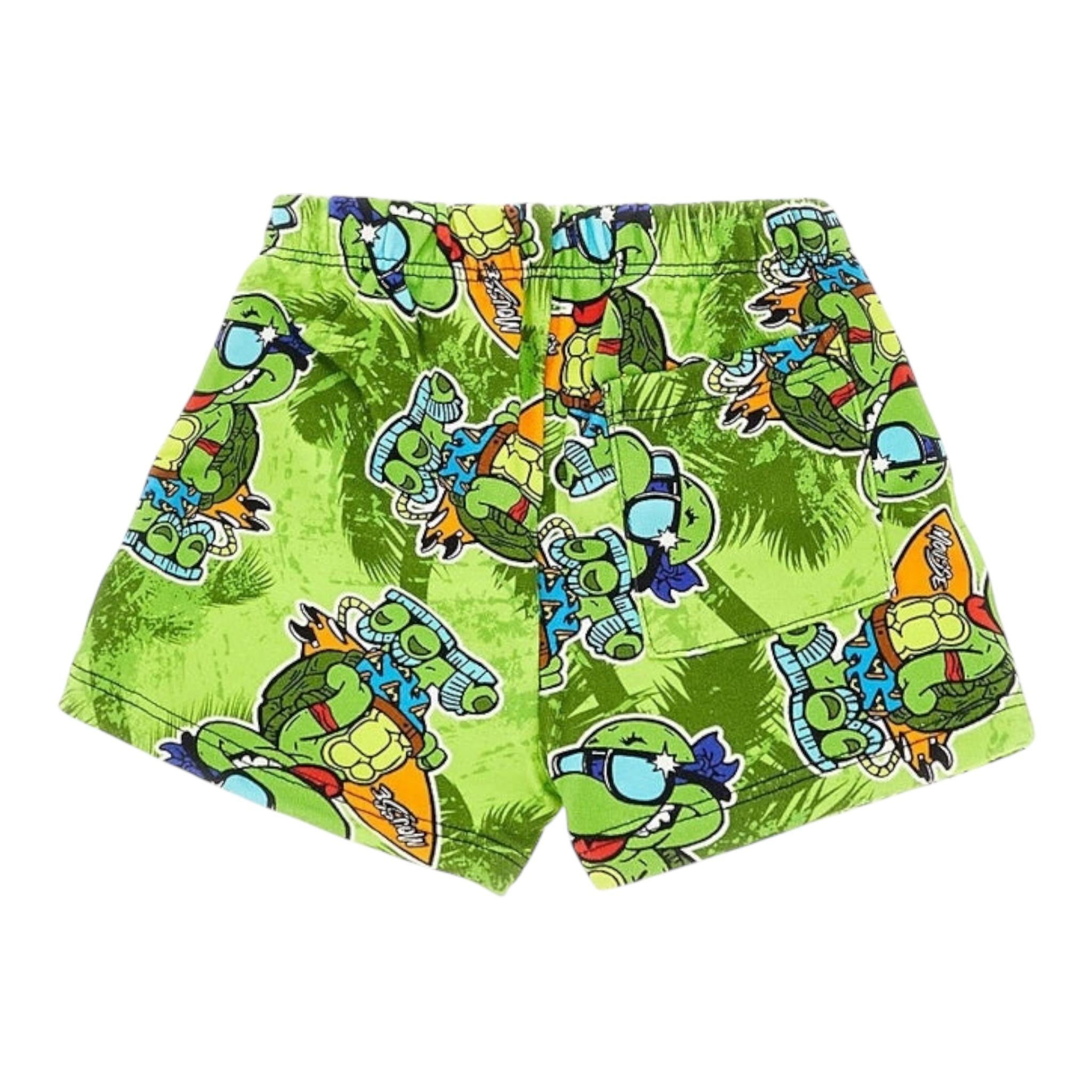 Mousse Bermuda Tinta Unita con Fantasia per Bambino NINJASURF VERDE MOUSSE 