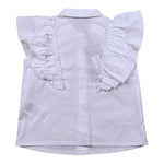 Fun & Fun Camicia Mezza Manica Tinta Unita per Bambina FNCBSH16402 BIANCO FUN & FUN 